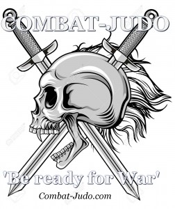 combat-judo blades skull white